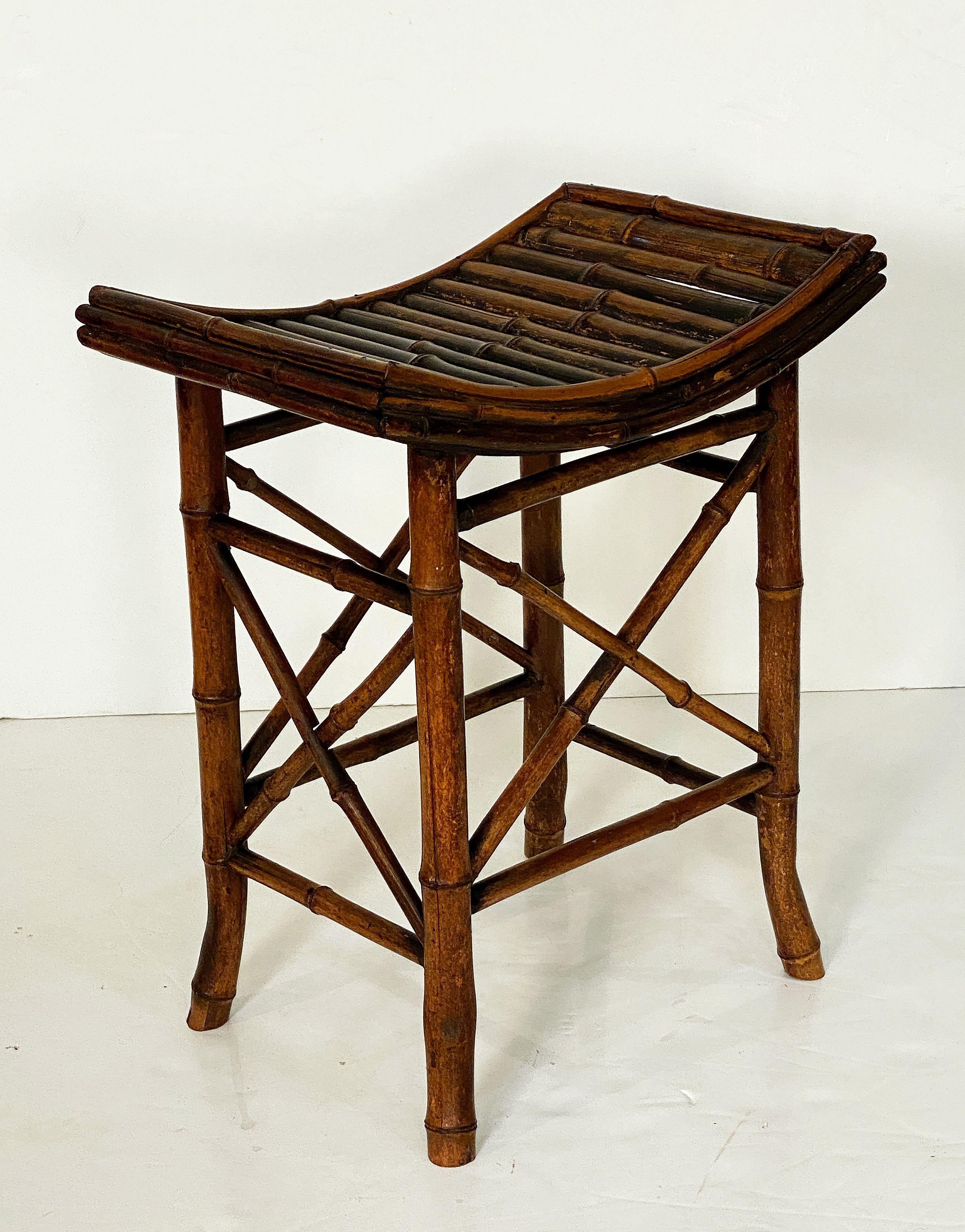 English Bamboo Bench or Stool with Saddle Seat from the Aesthetic Movement Era For Sale 10