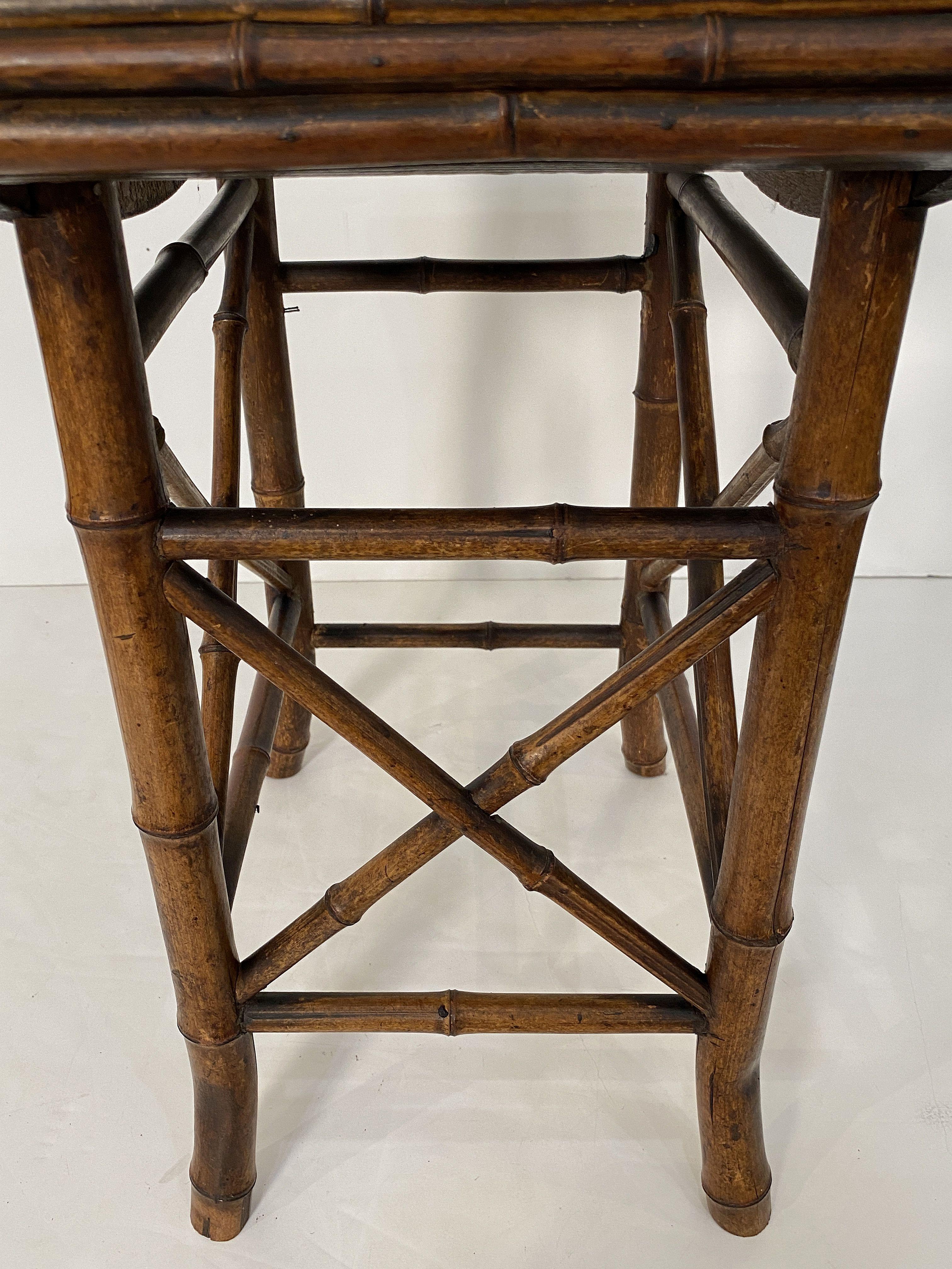 English Bamboo Bench or Stool with Saddle Seat from the Aesthetic Movement Era For Sale 12