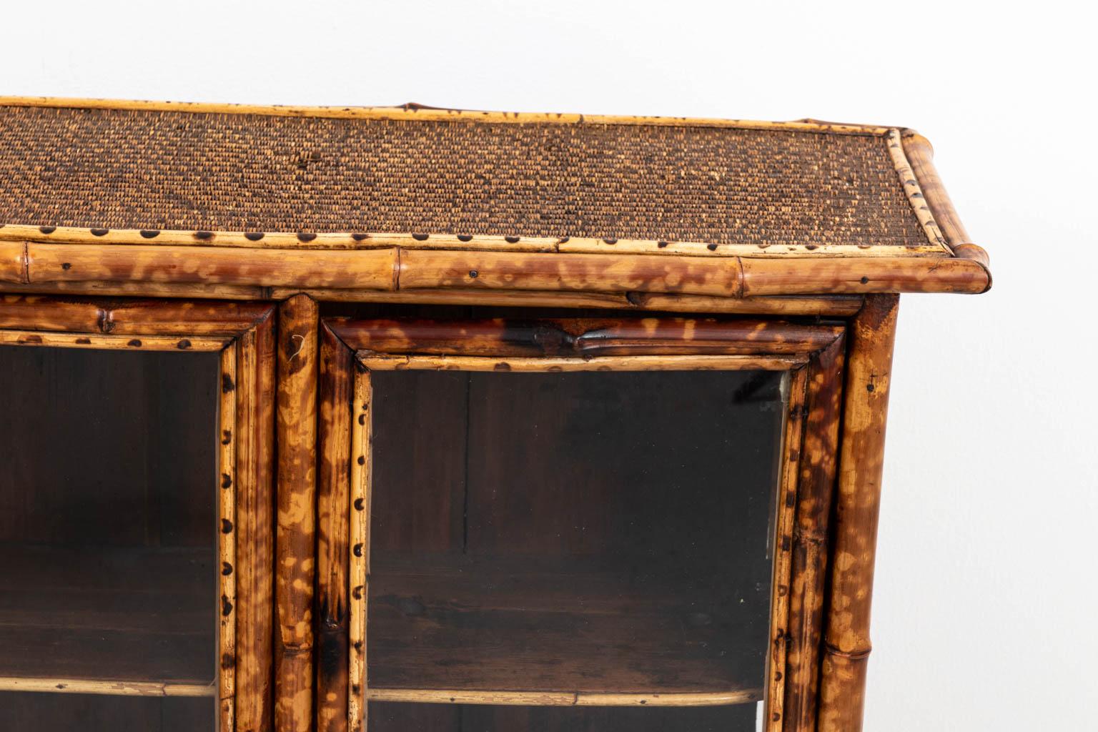 English Bamboo Cabinet In Good Condition In Stamford, CT