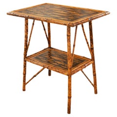 English Bamboo Decoupage Table