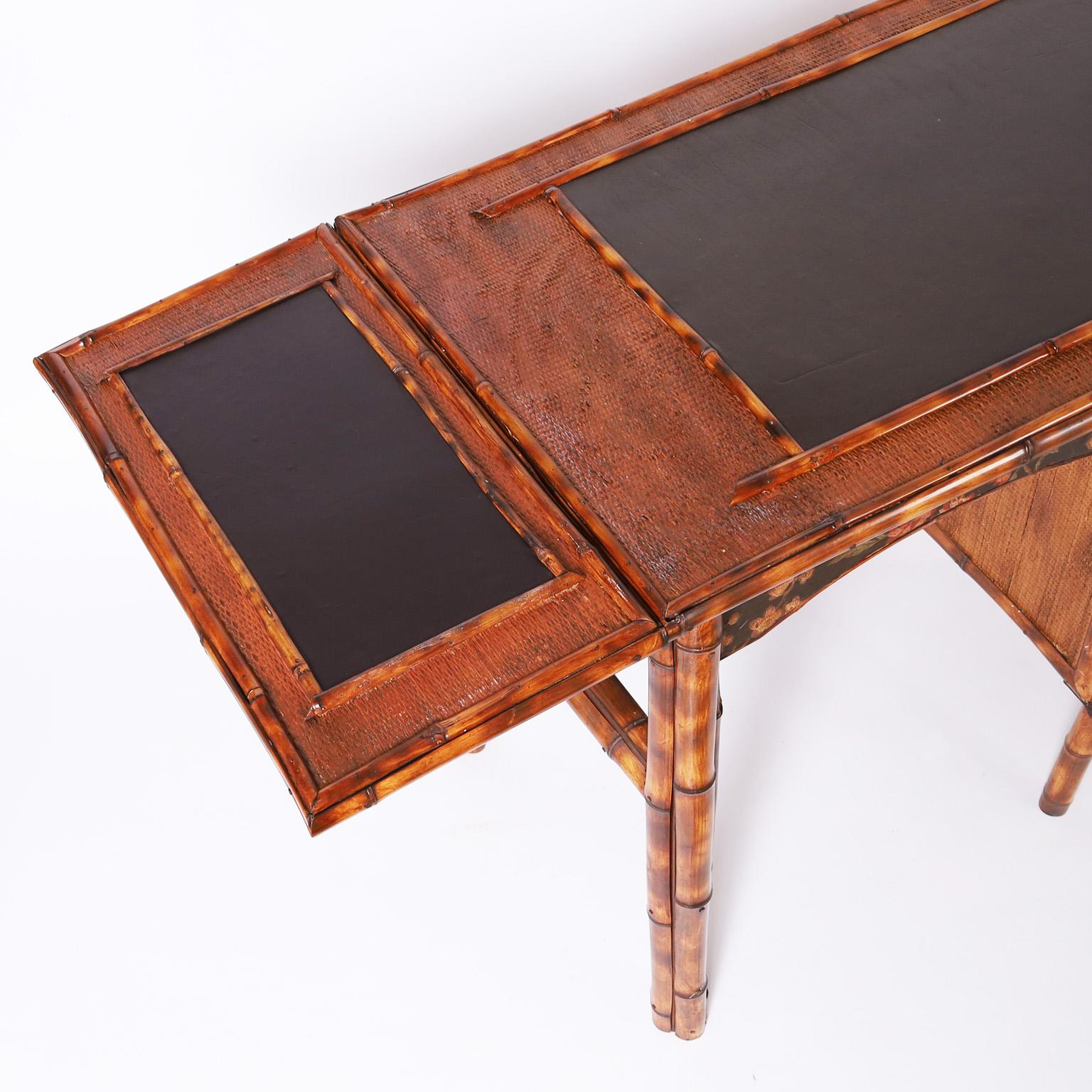 Bambù Scrivania o tavolo da scrittura in bambù inglese in vendita