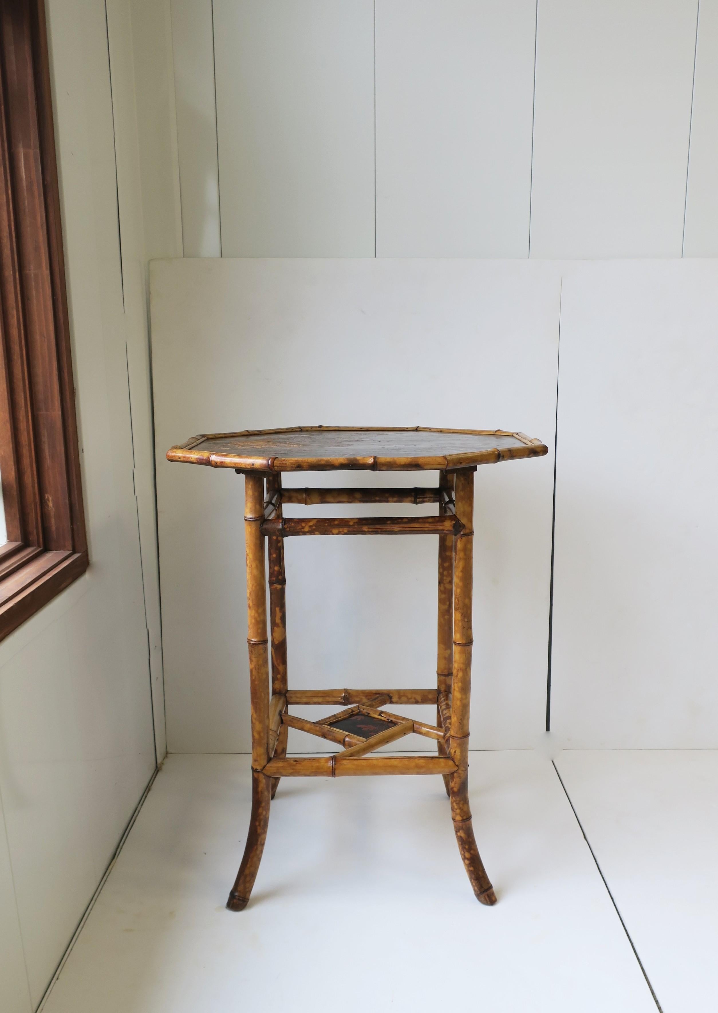 19th Century English Bamboo End Table