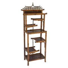 English Bamboo Étagère or Shelves from the Aesthetic Movement Era