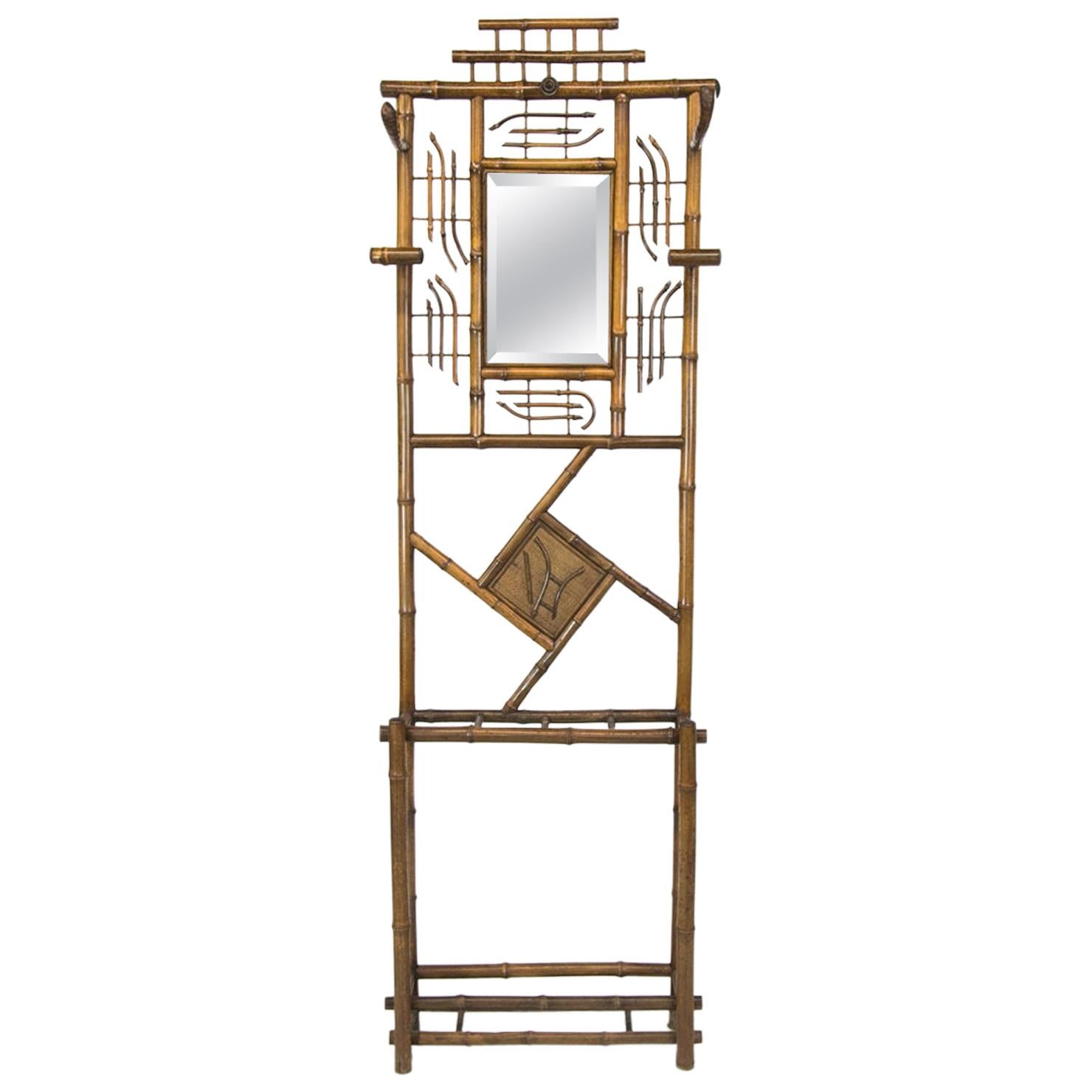 English Bamboo Hall Stand