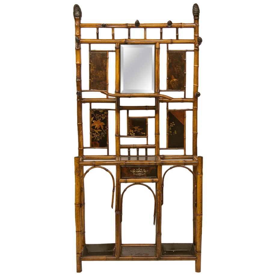 English Bamboo Hall Stand