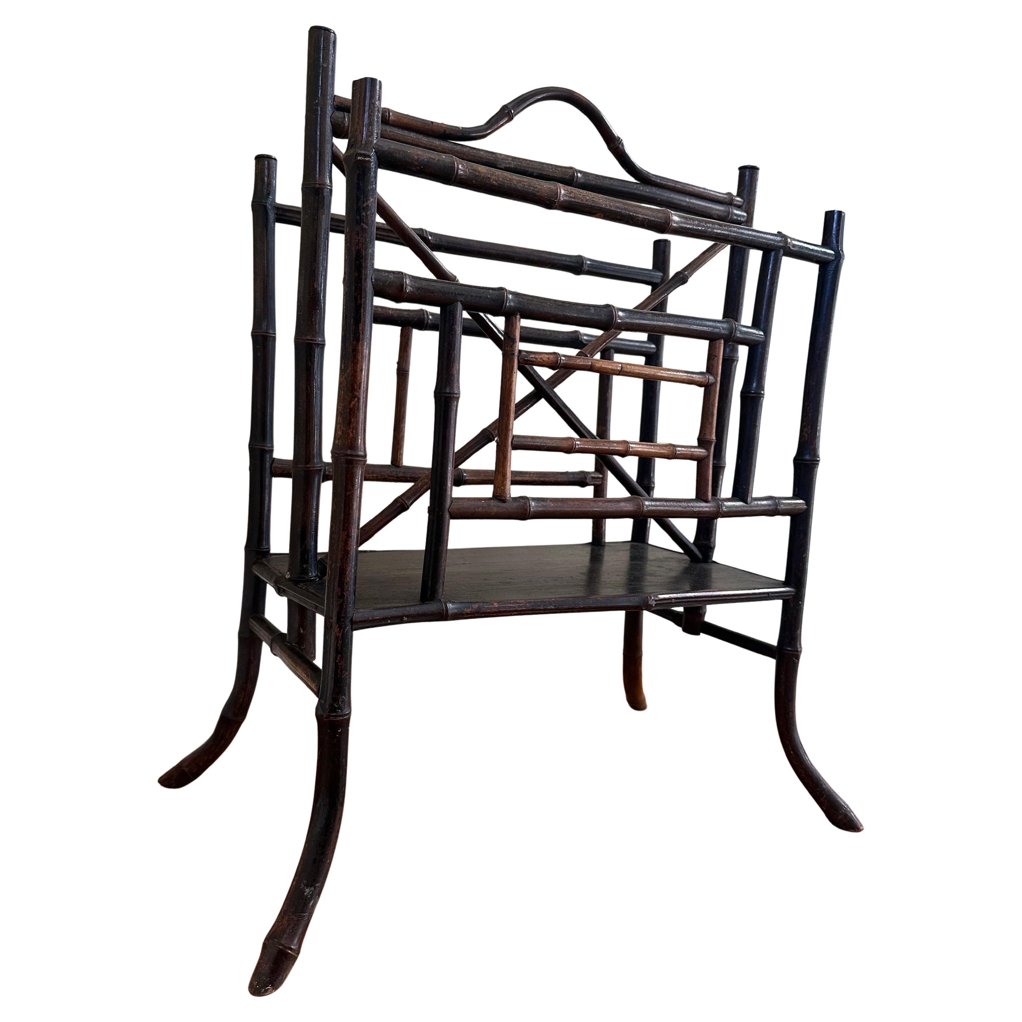 English bamboo magazine rack late 19th century chinoiserie