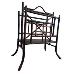 English bamboo magazine rack late 19th century chinoiserie