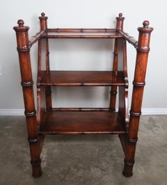 English Bamboo Motif Library Step Ladder