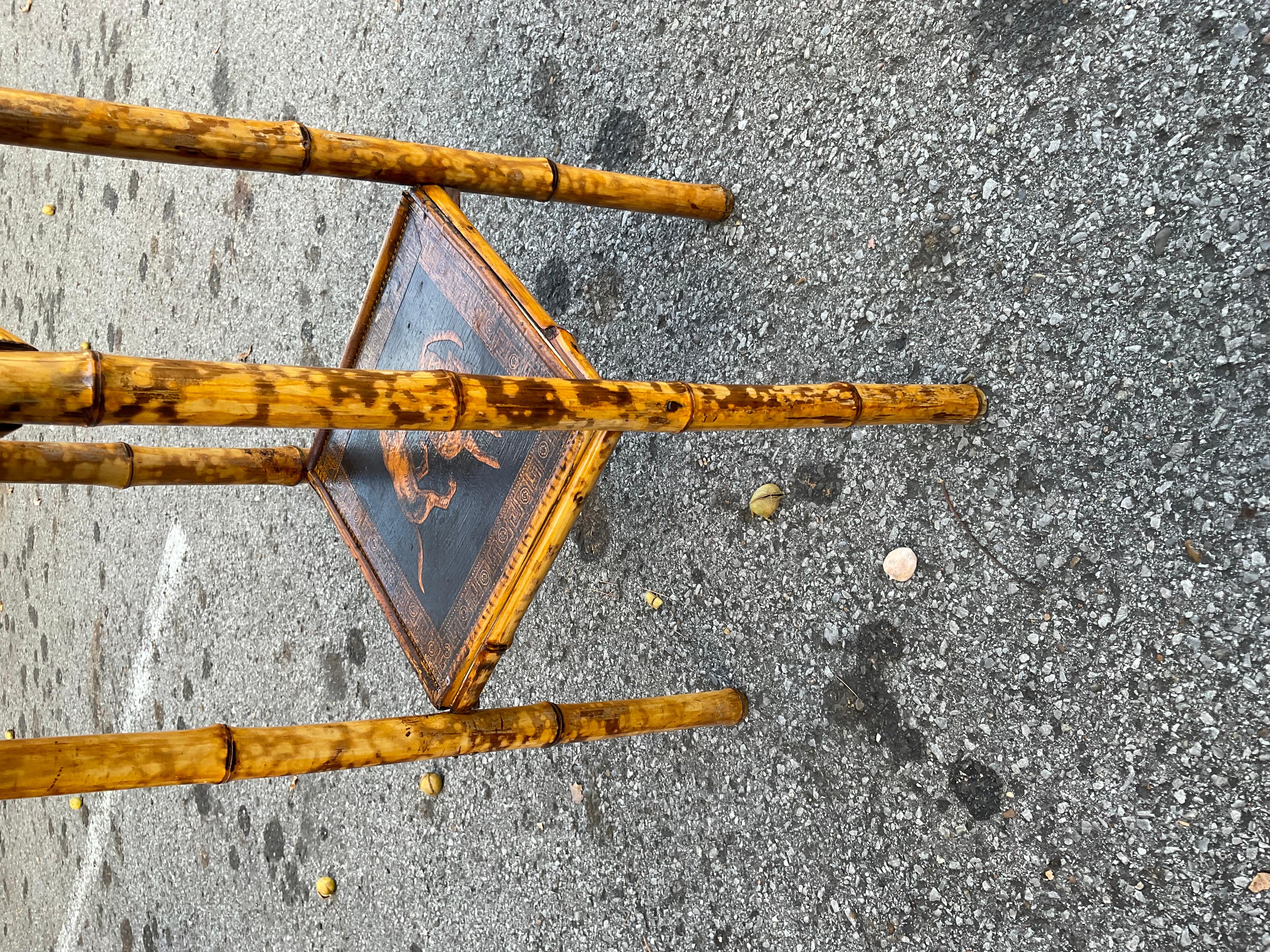 English Bamboo Side Table  In Good Condition For Sale In Nashville, TN