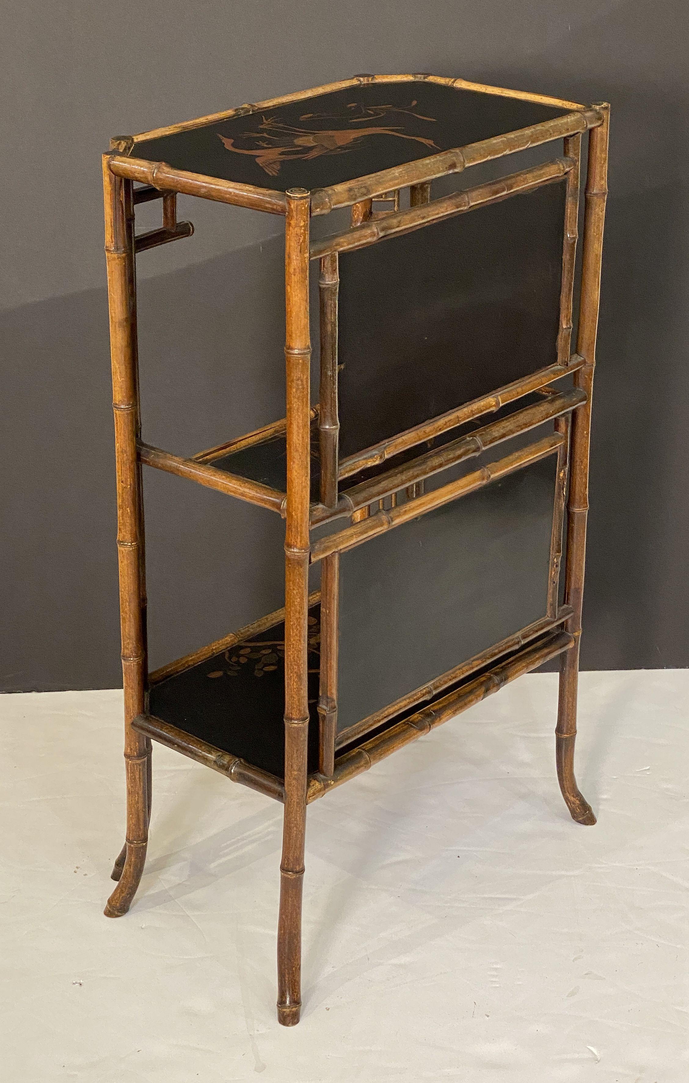 English Bamboo Table Stand or Cabinet Etagere from the Aesthetic Movement 11