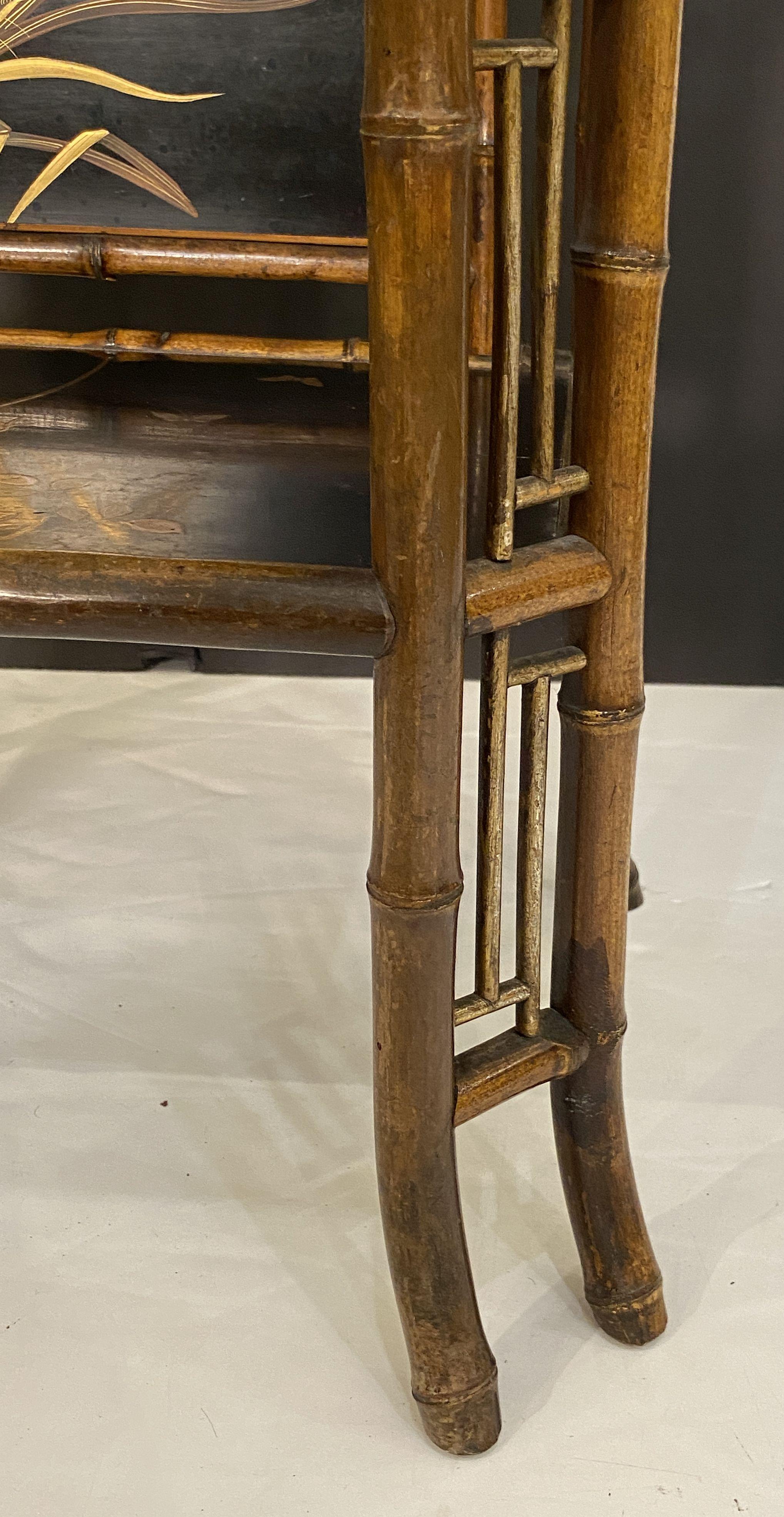 English Bamboo Table Stand or Cabinet Etagere from the Aesthetic Movement 14