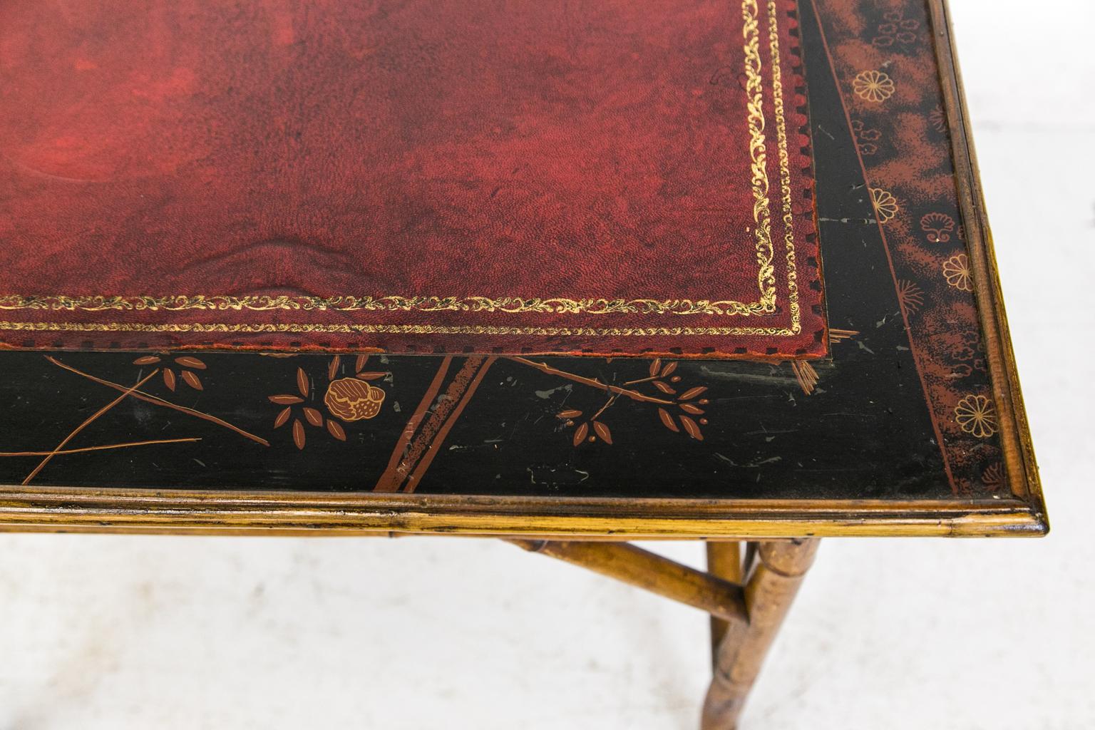 English Bamboo Writing Table In Good Condition In Wilson, NC