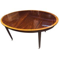 English Banded Dining Room Table