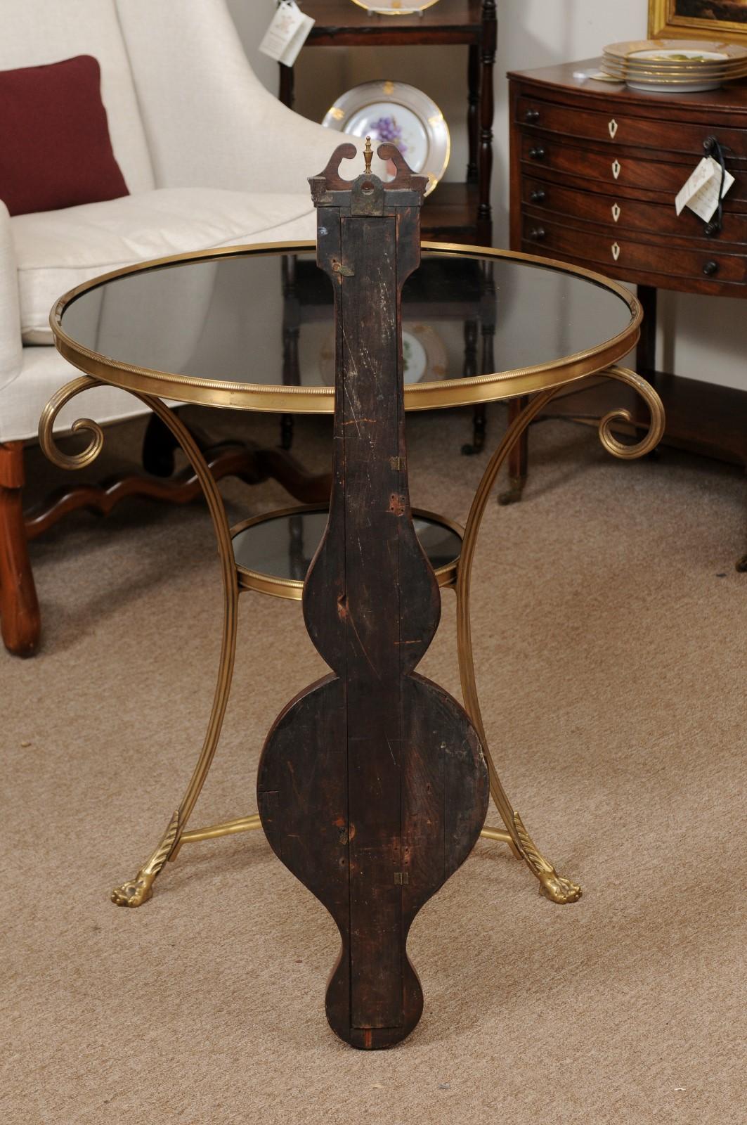 English Banjo Barometer in Mahogany For Sale 9