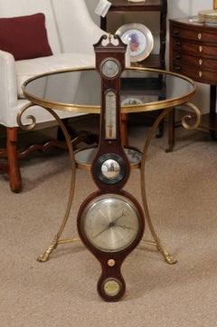 English Banjo Barometer in Mahogany
