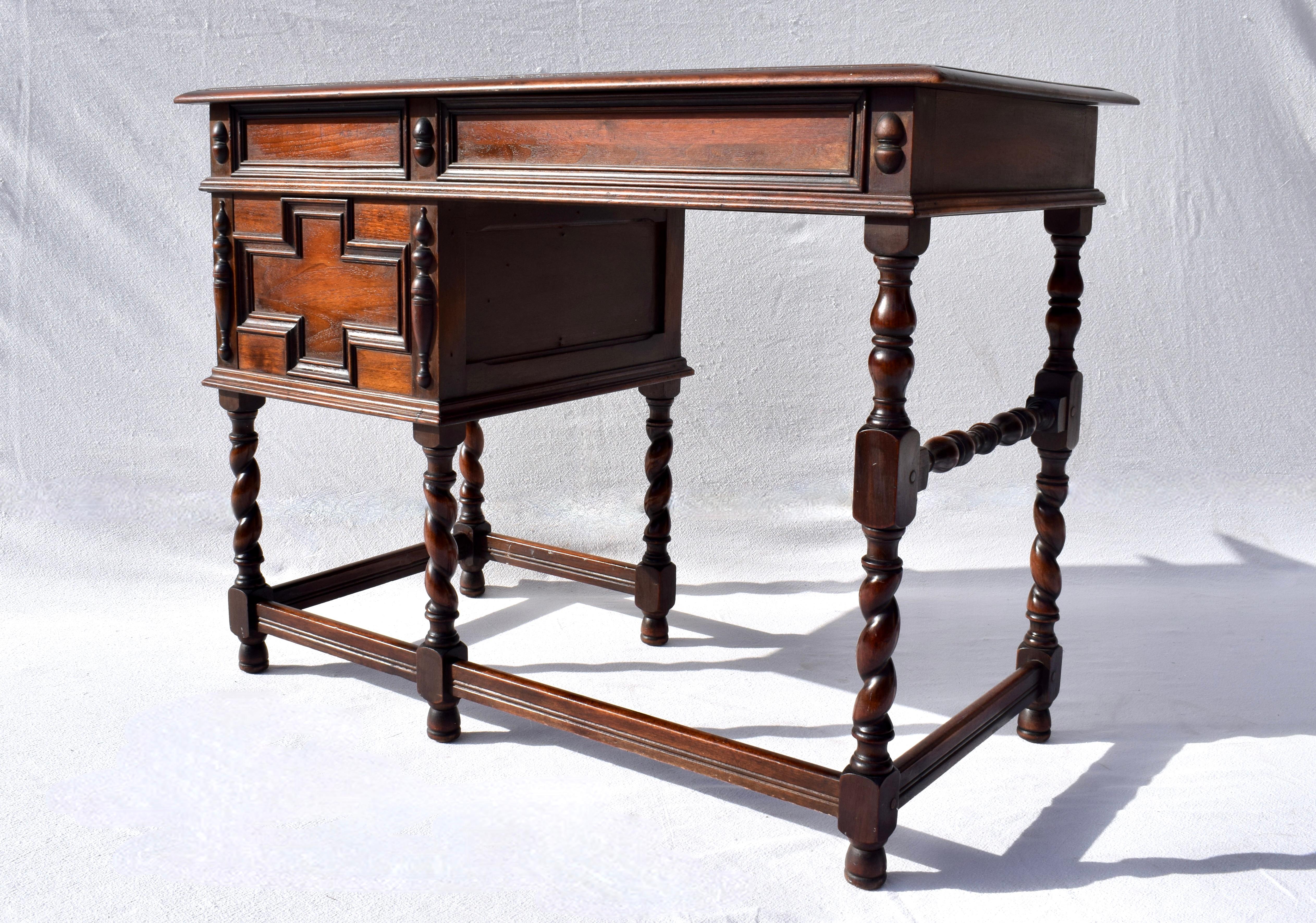 Englisch Gerste Twist Jacobean Stil Schreibtisch Set im Angebot 1