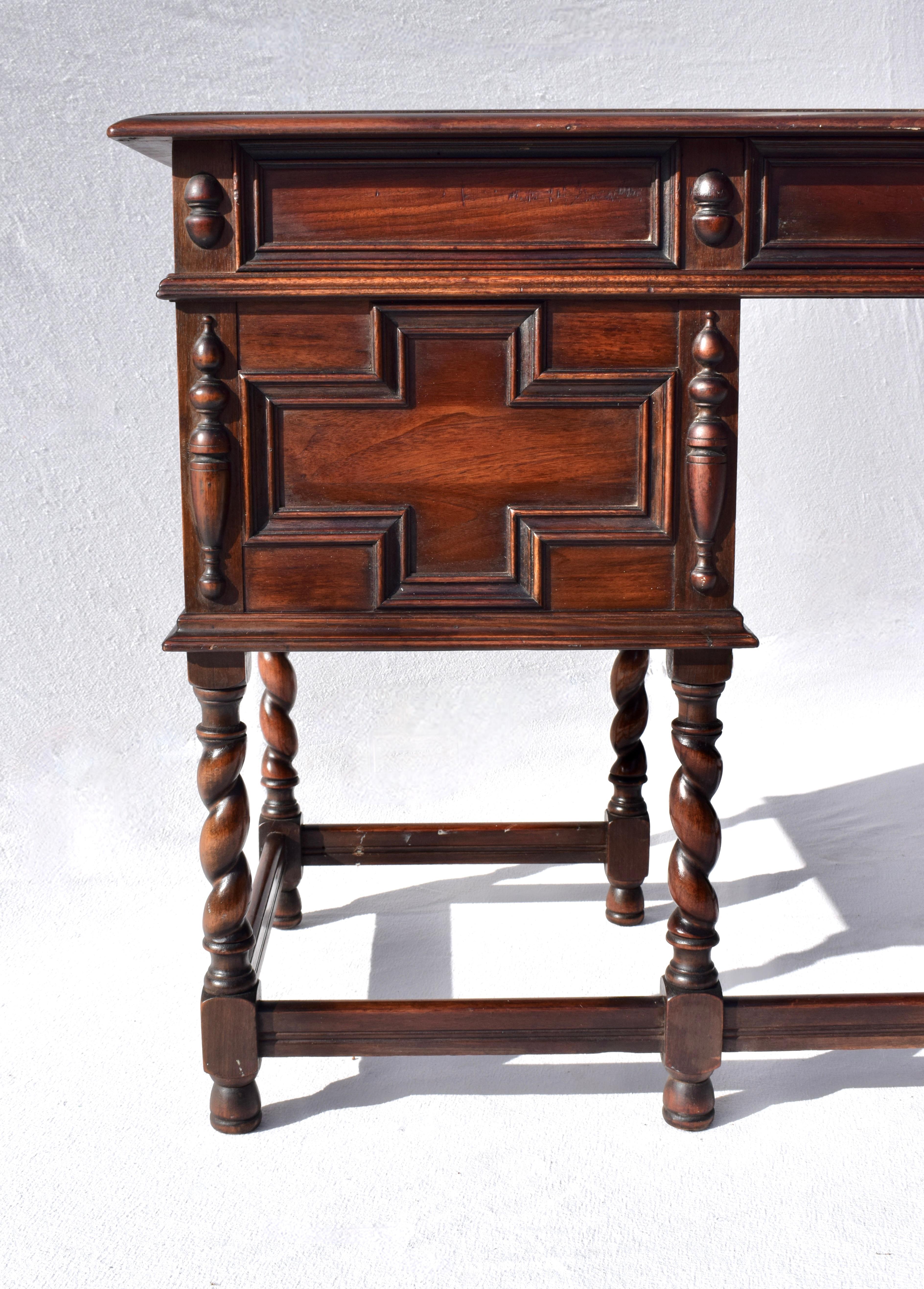 Englisch Gerste Twist Jacobean Stil Schreibtisch Set im Angebot 3