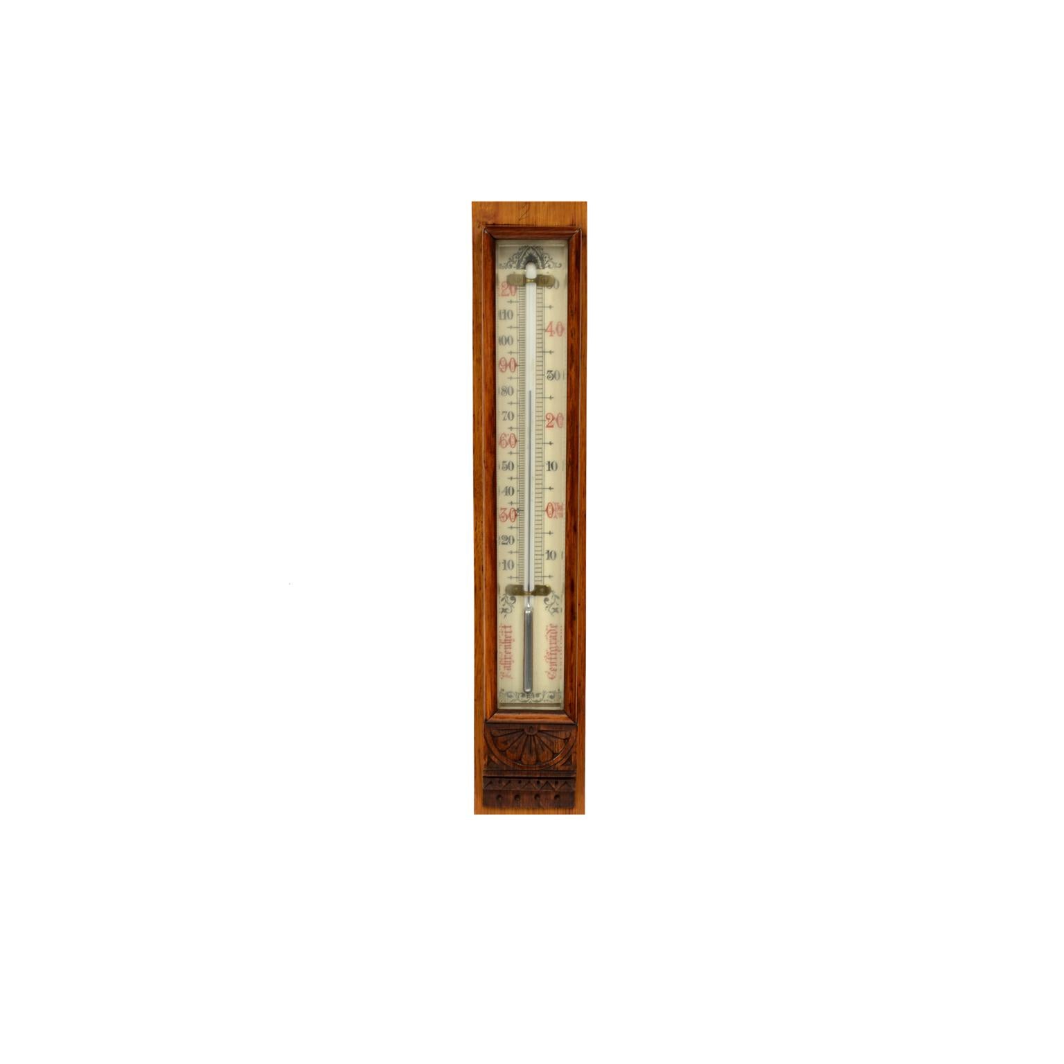 Late 19th Century J. H. Stewar Barometer and Thermometer Antique Weather Misure For Sale 9