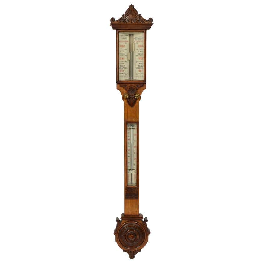 Hans Lufft Machine Age Luxury Table Barometer Weather Station Mid ...