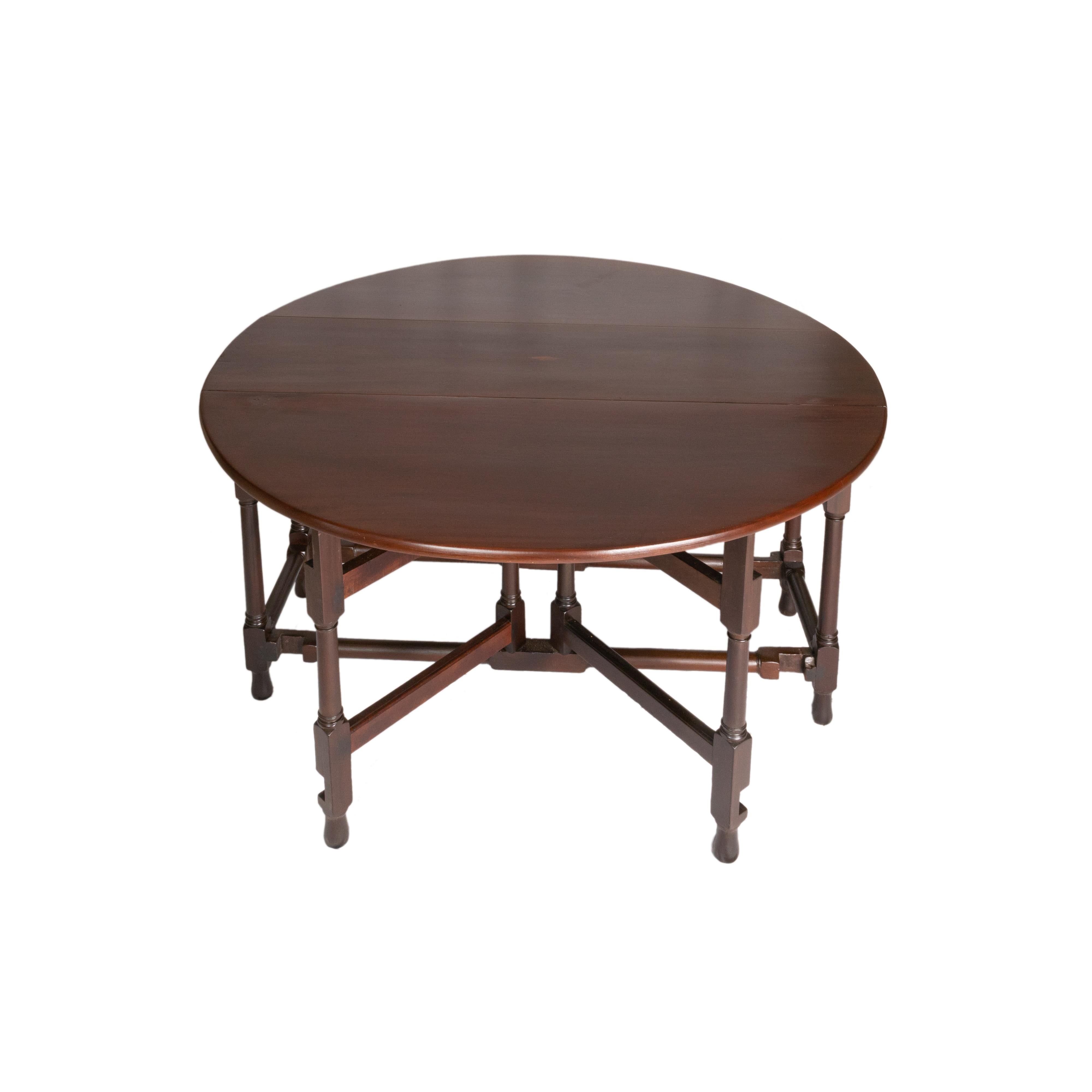 Table à rabat baroque anglaise en bois de laurier, 19ème siècle Bon état - En vente à Lisbon, PT