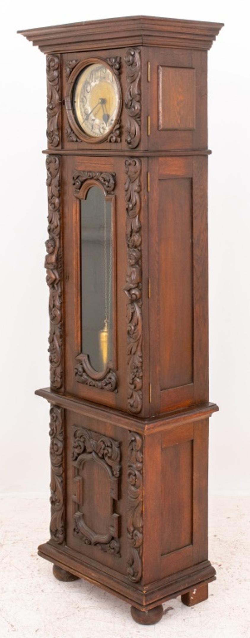 English Baroque Style Tall Case Clock 1