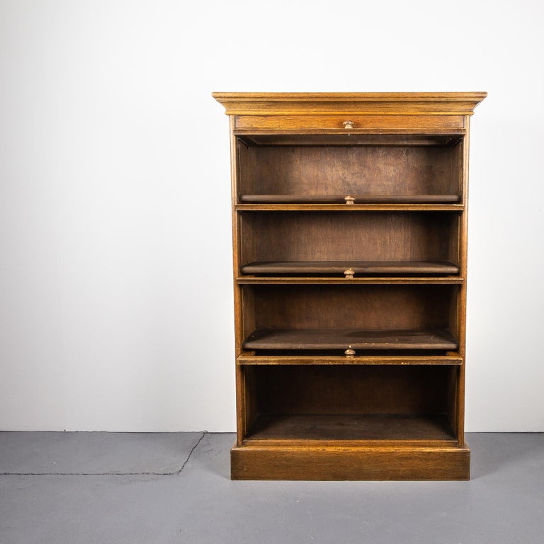 English Barrister Bookcase in Solid Oak, circa 1930s at 1stDibs 1930s