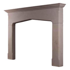 English Bath Stone Fireplace Mantel in the Gothic Manner