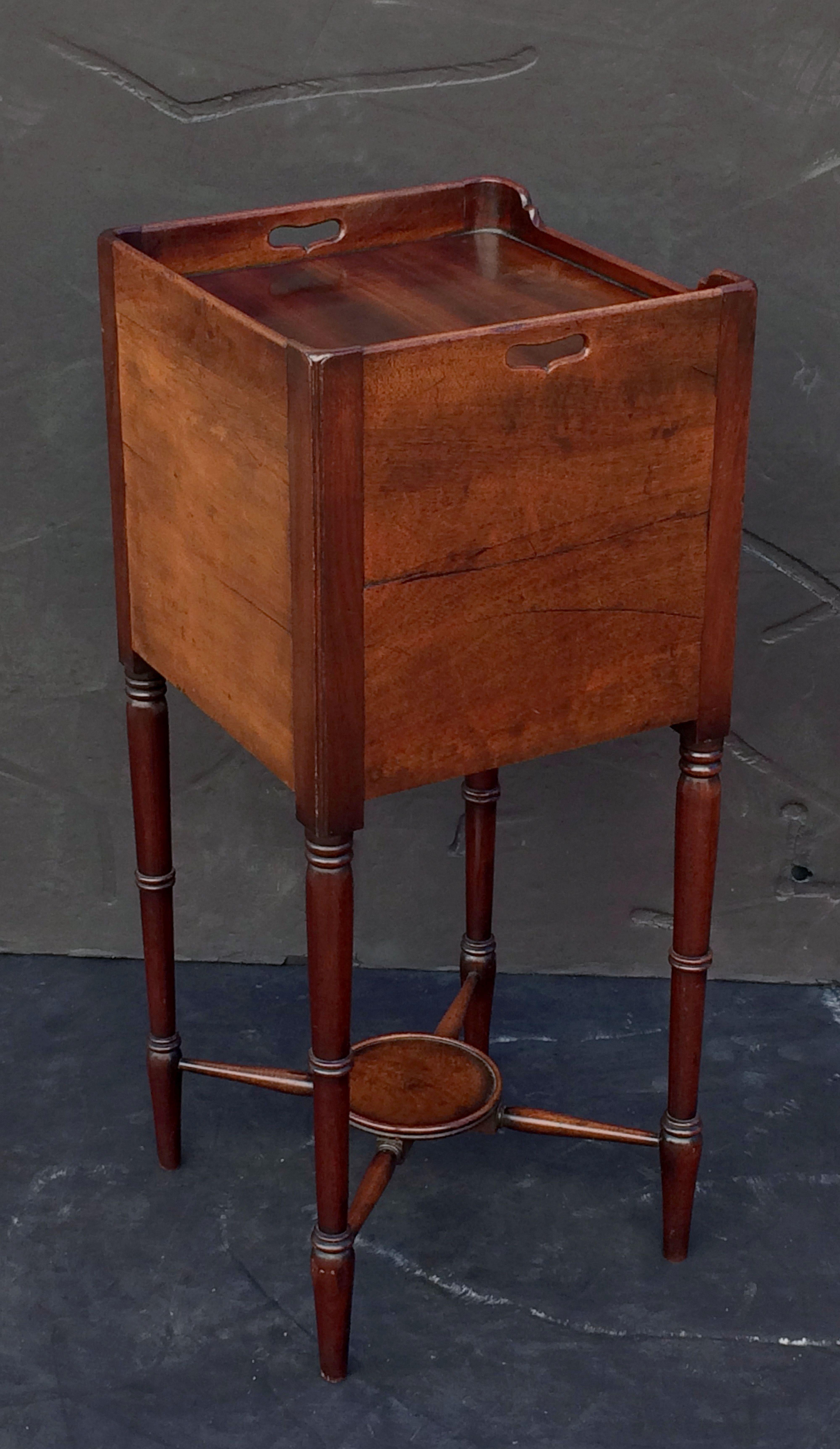 English Bedside Table or Nightstand of Mahogany from the William IV Era 11
