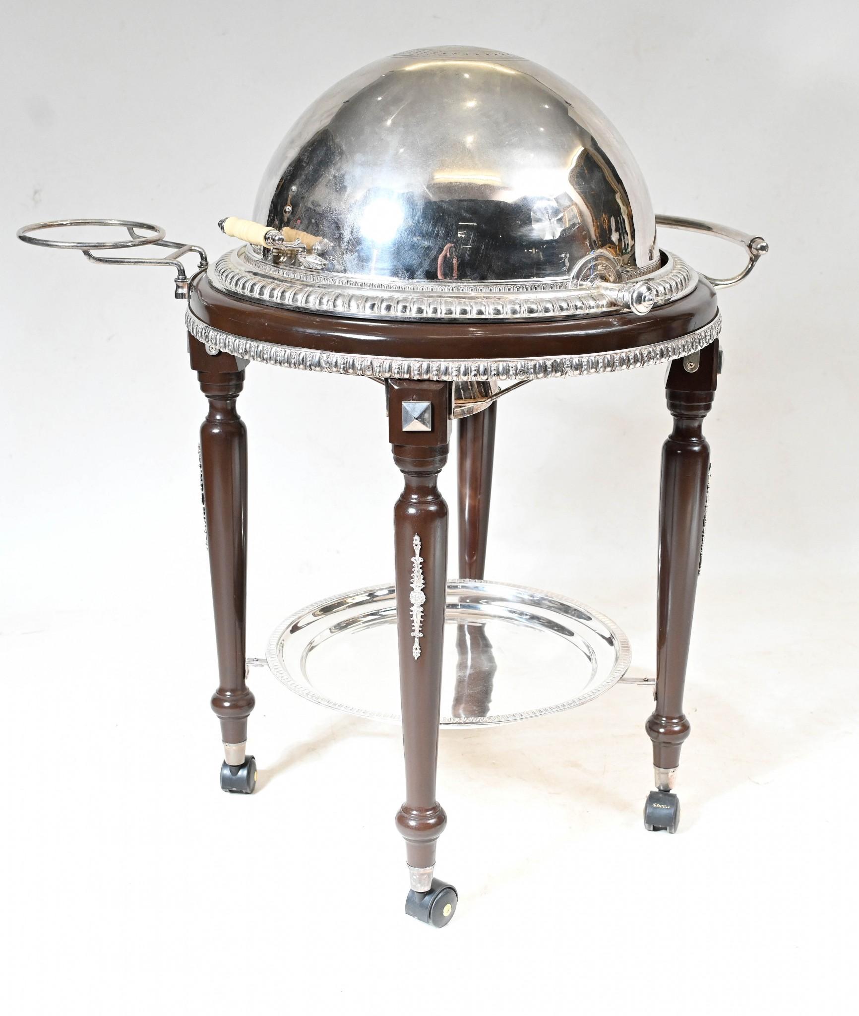 Mid-20th Century English Beef Trolley Silver Plate Carvery Meat