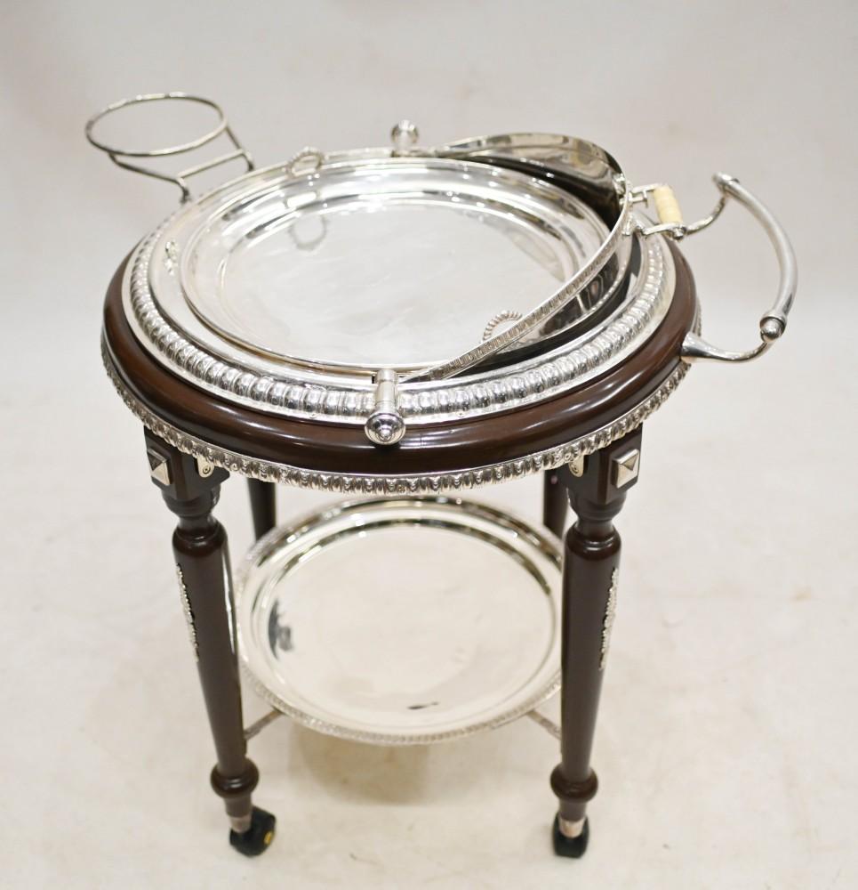 English Beef Trolley Silver Plate Carvery Meat 1