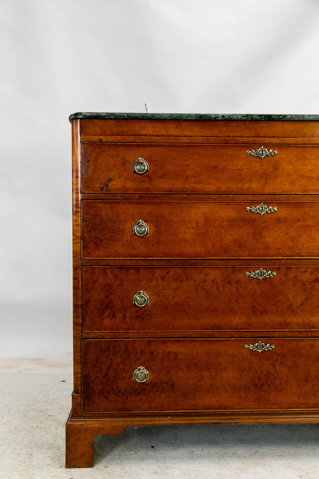 English Birdseye Maple Chest In Good Condition In Wilson, NC