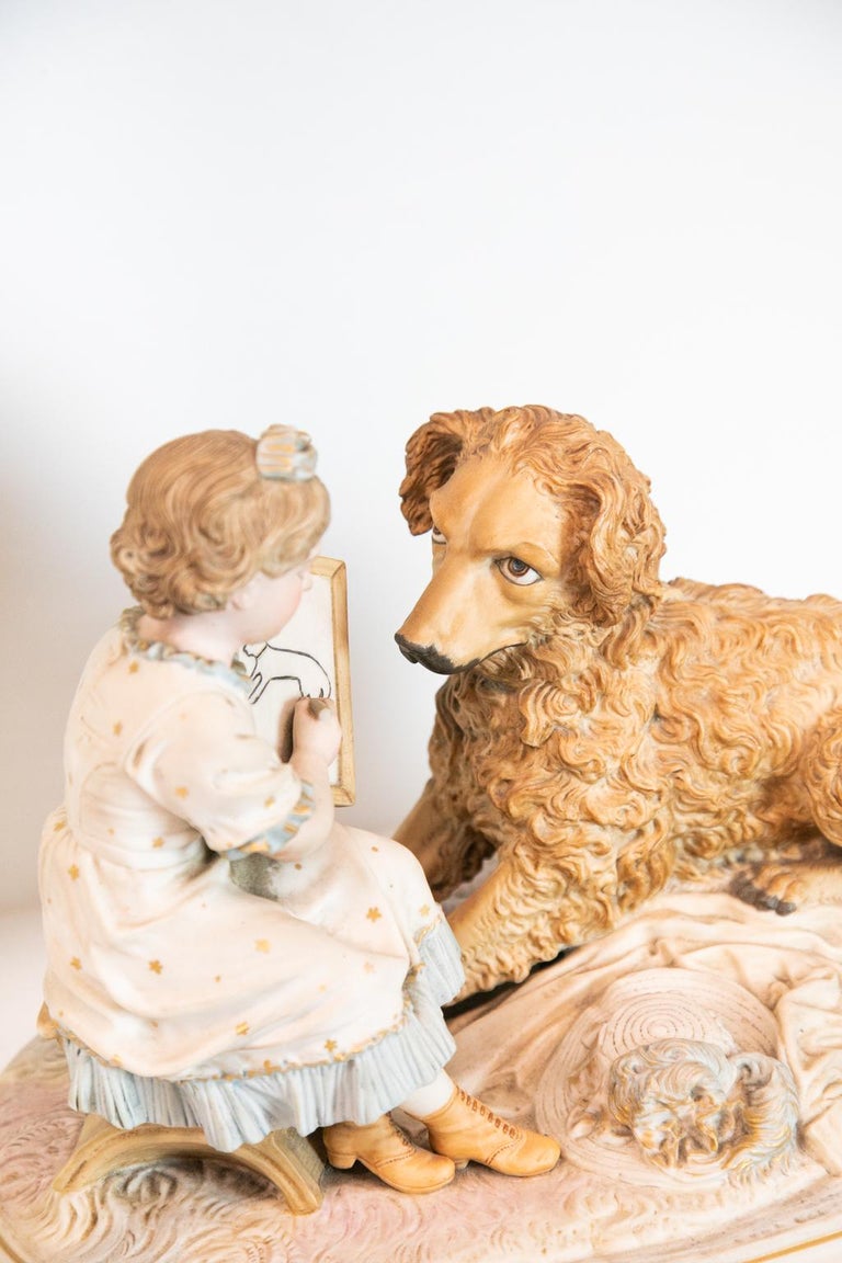 English Bisque Figural Group For Sale at 1stDibs