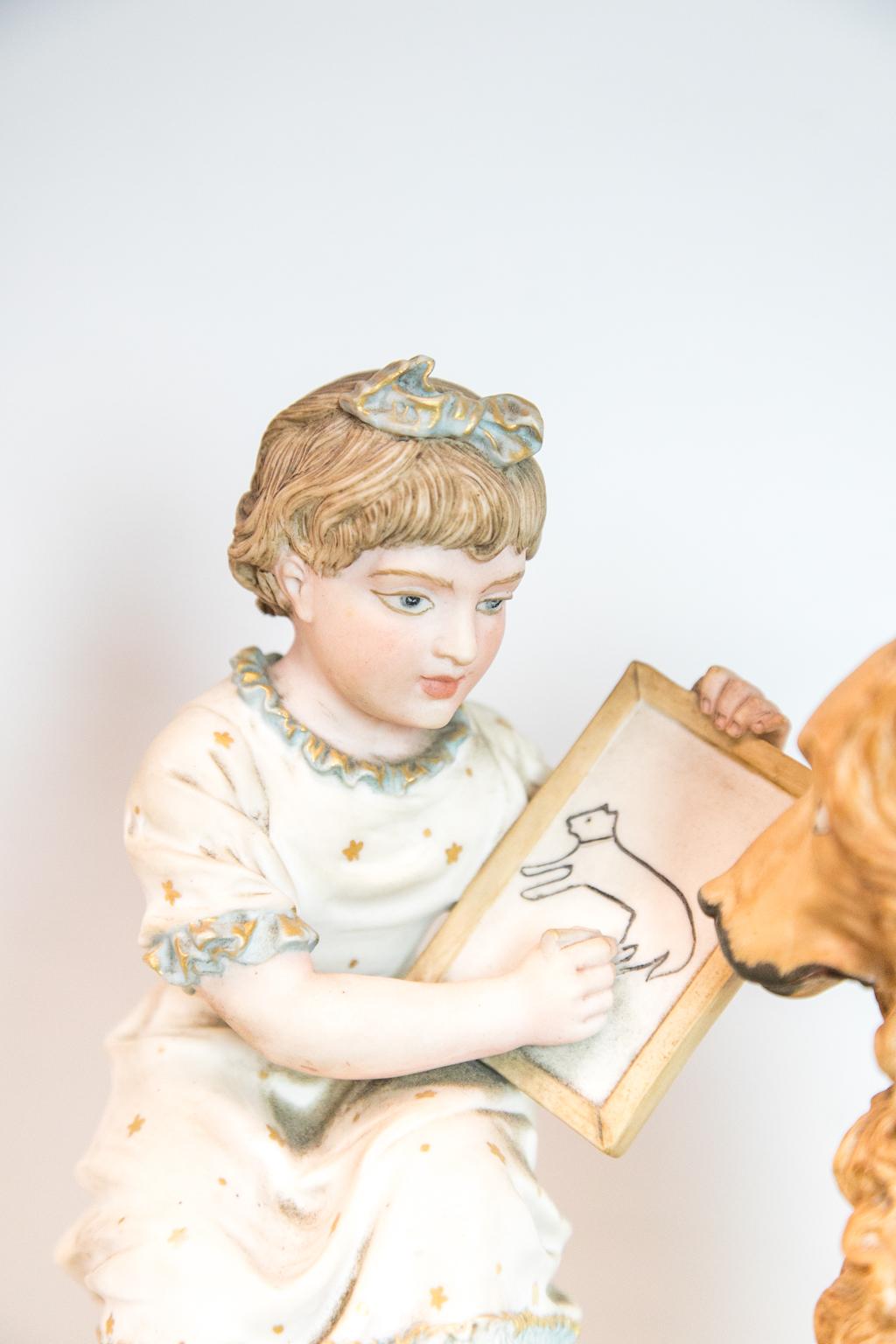 Late 19th Century English Bisque Figural Group