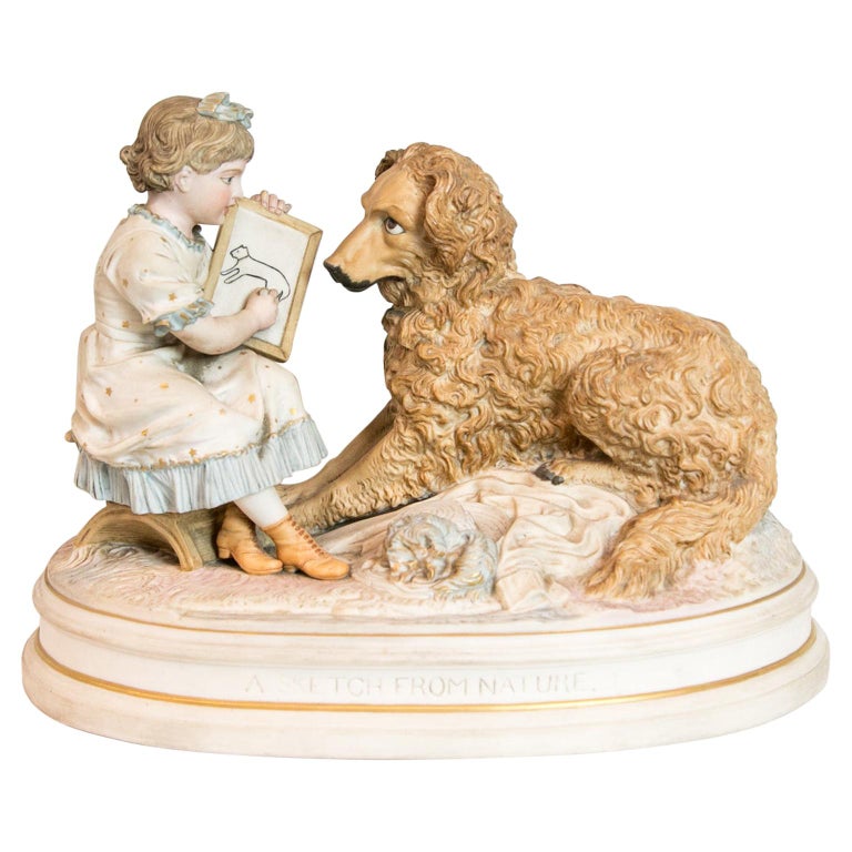 English Bisque Figural Group For Sale at 1stDibs