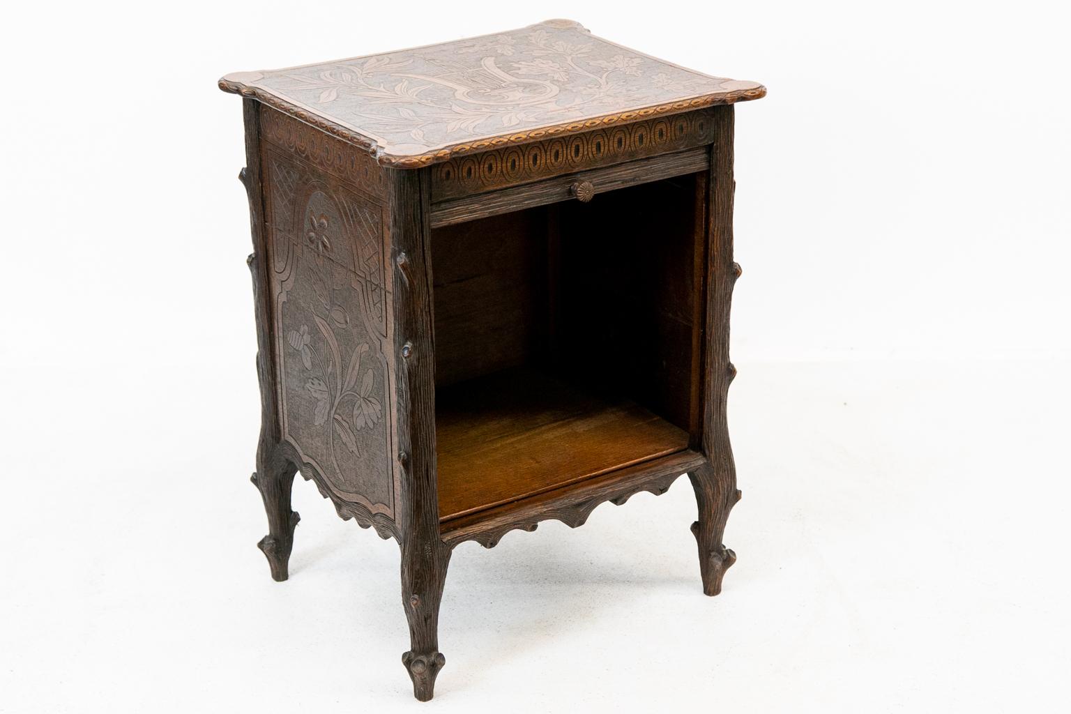 English Black Forest Style Tambour Cabinet 2