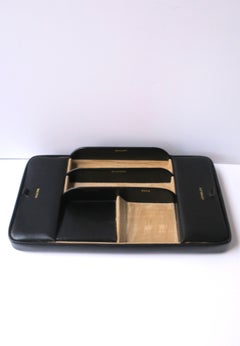Black Leather Box Tray Organizer English