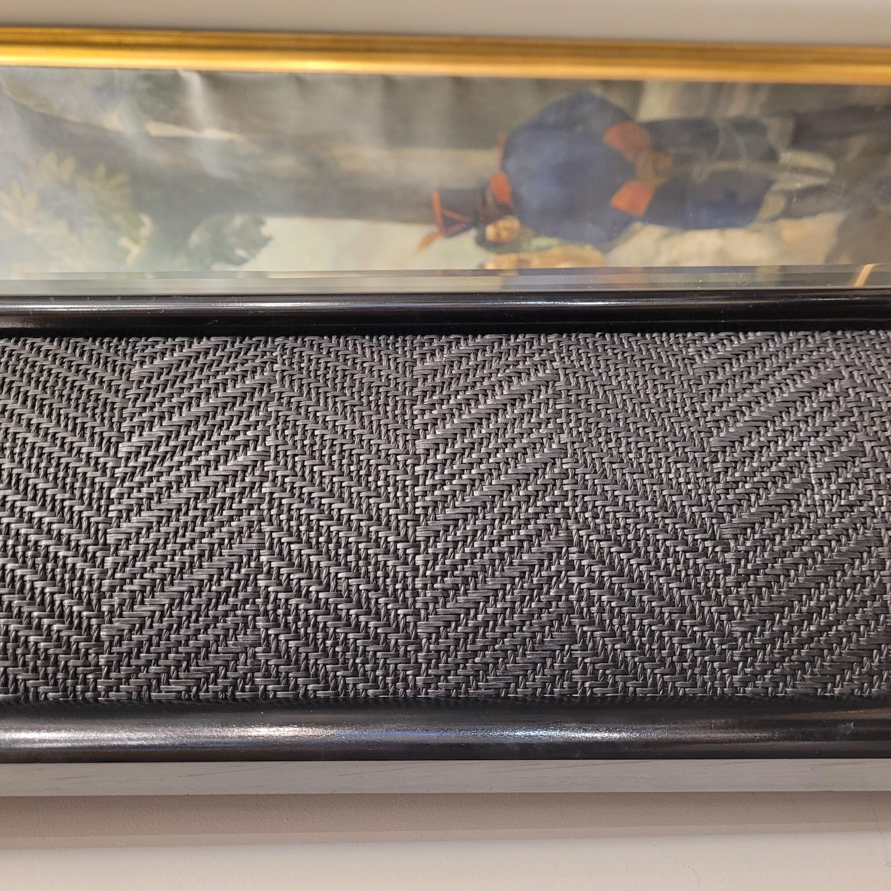 English black  mirror in braided leather by Simpsons of London For Sale 12