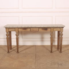 Table console anglaise blanchie