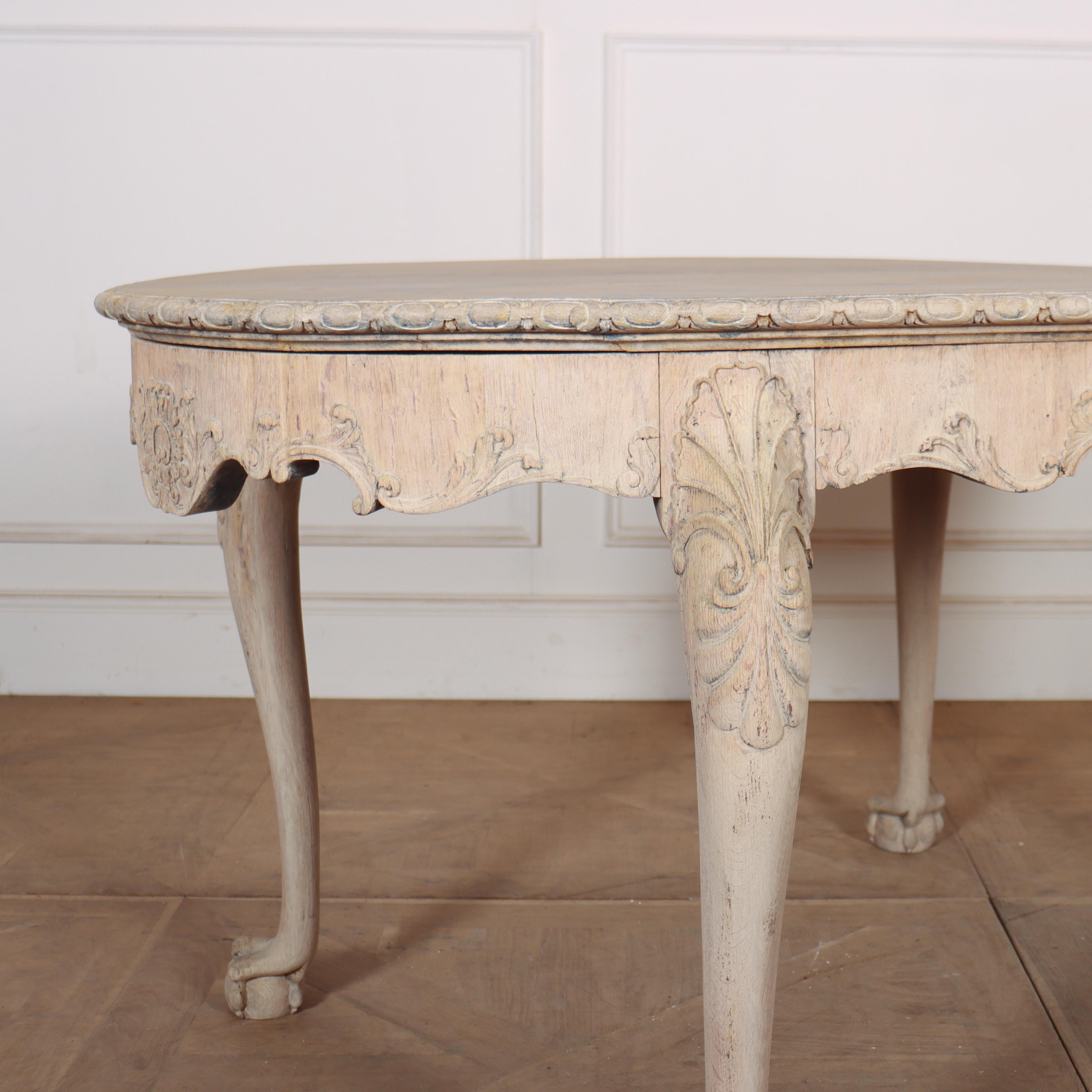 George IV English Bleached Oak Centre Table For Sale