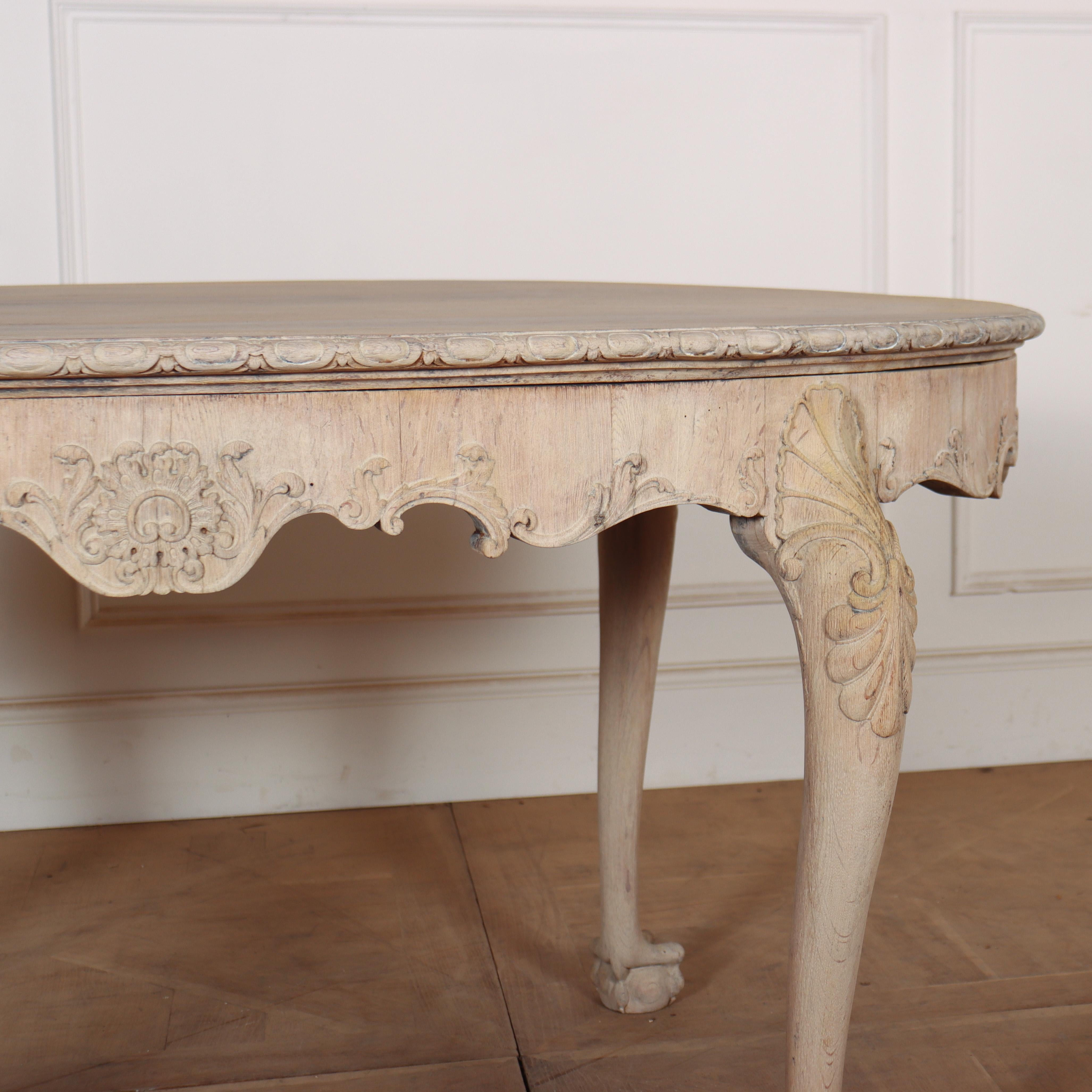 English Bleached Oak Centre Table For Sale 1