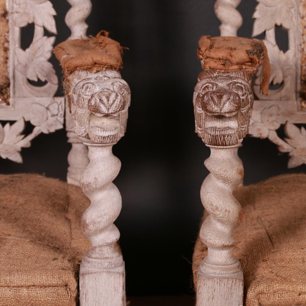 English Bleached Oak Chairs In Good Condition For Sale In Leamington Spa, Warwickshire