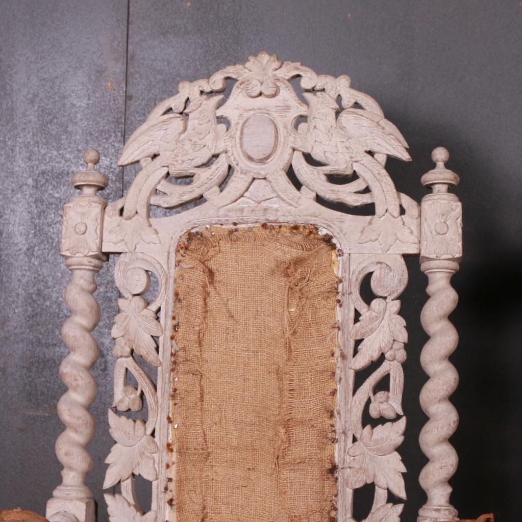 19th Century English Bleached Oak Chairs For Sale