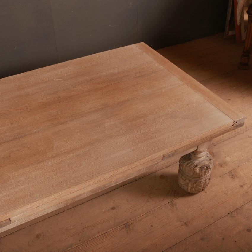Victorian English Bleached Oak Coffee Table