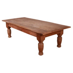 Antique English Bleached Oak Coffee Table