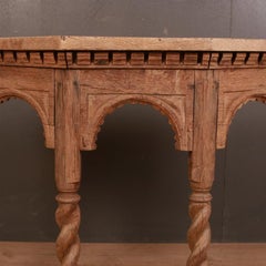 English Bleached Oak Console Table