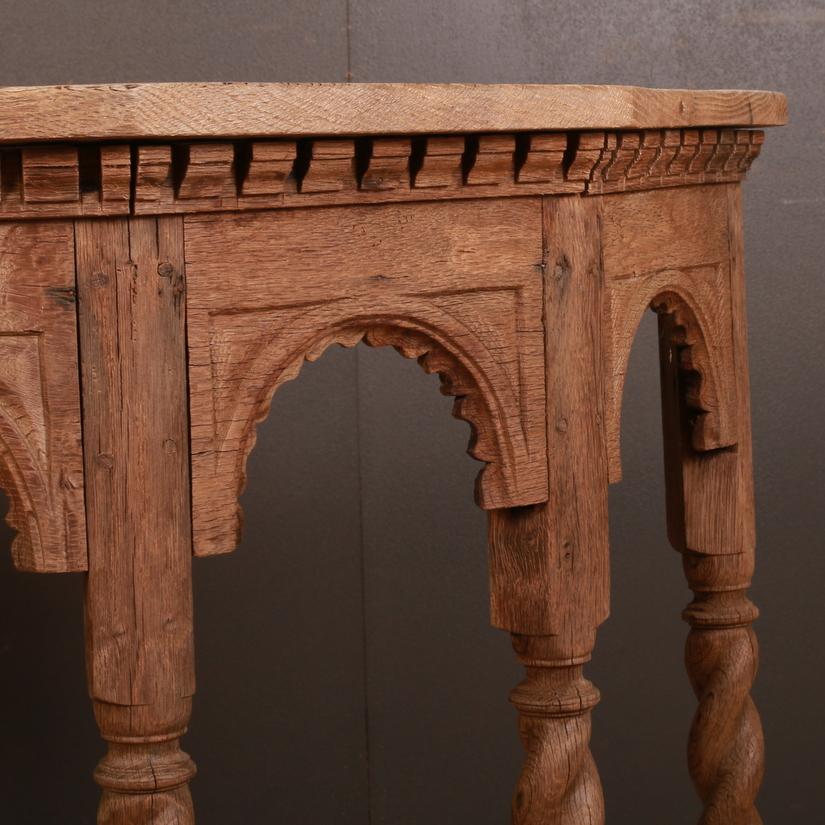 18th Century and Earlier English Bleached Oak Console Table