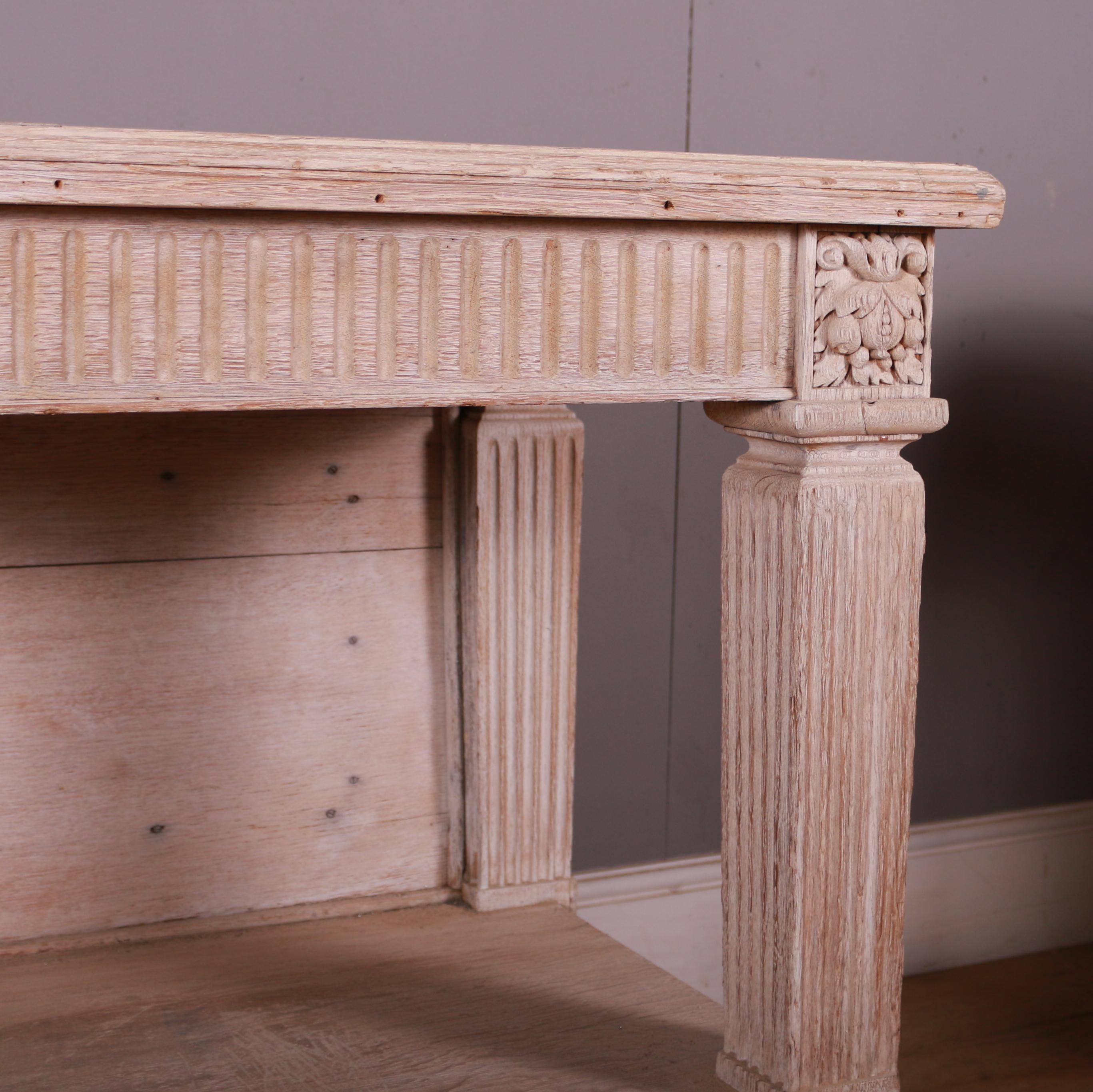 19th Century English Bleached Oak Counter