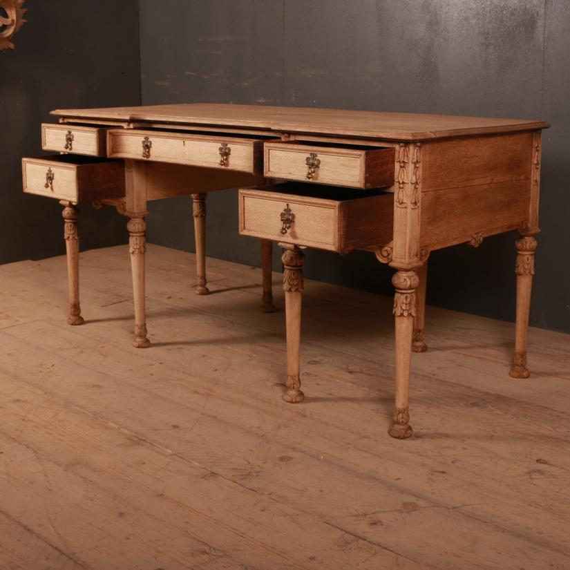 English Bleached Oak Desk 5