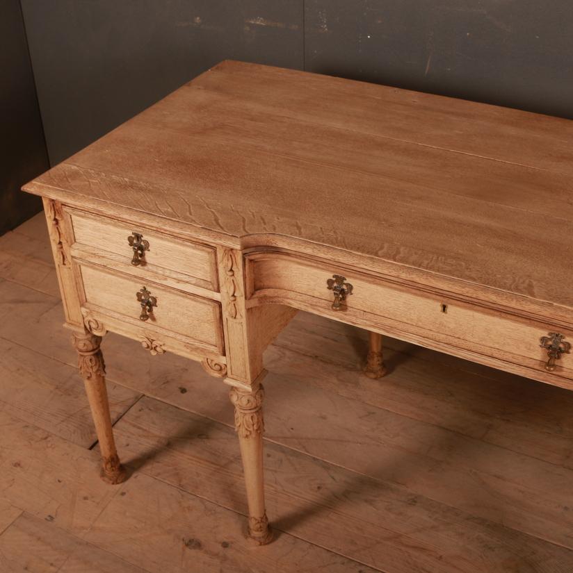 19th Century English Bleached Oak Desk