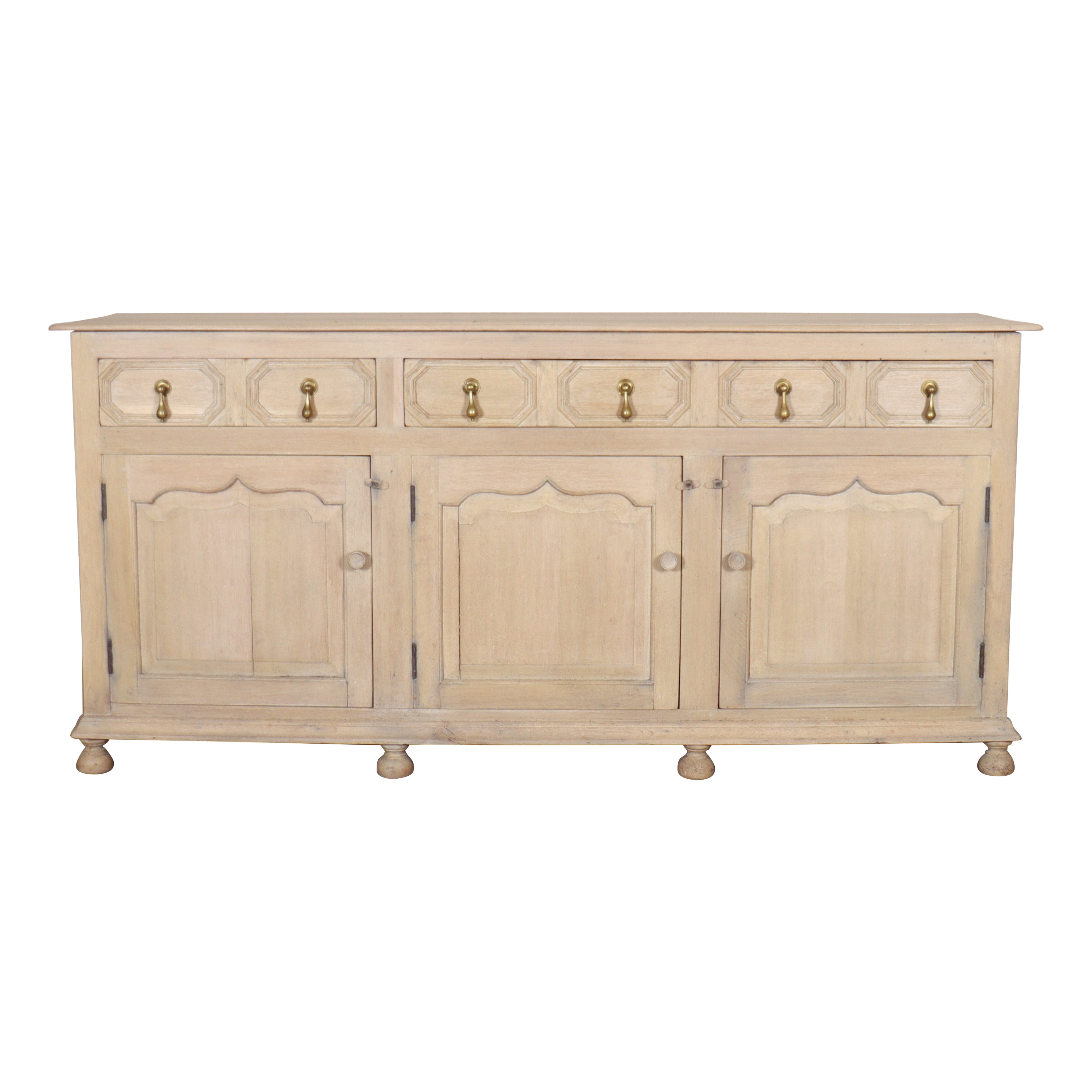 English Bleached Oak Dresser Base